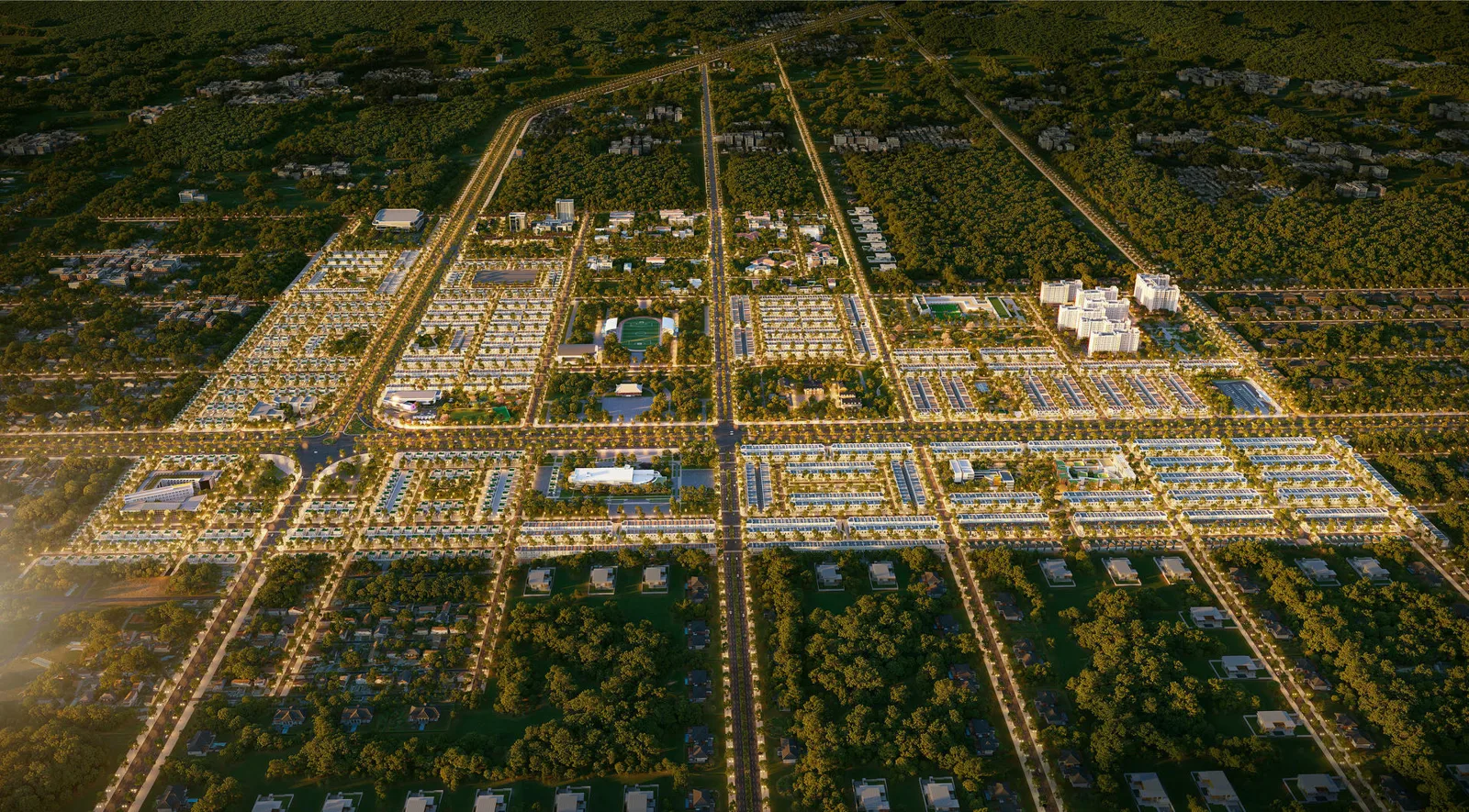 Phối cảnh tổng thể The Link City tại Dầu Giây