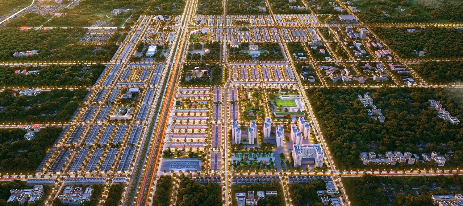 Phối cảnh tổng thể The Link City nhìn từ trên cao